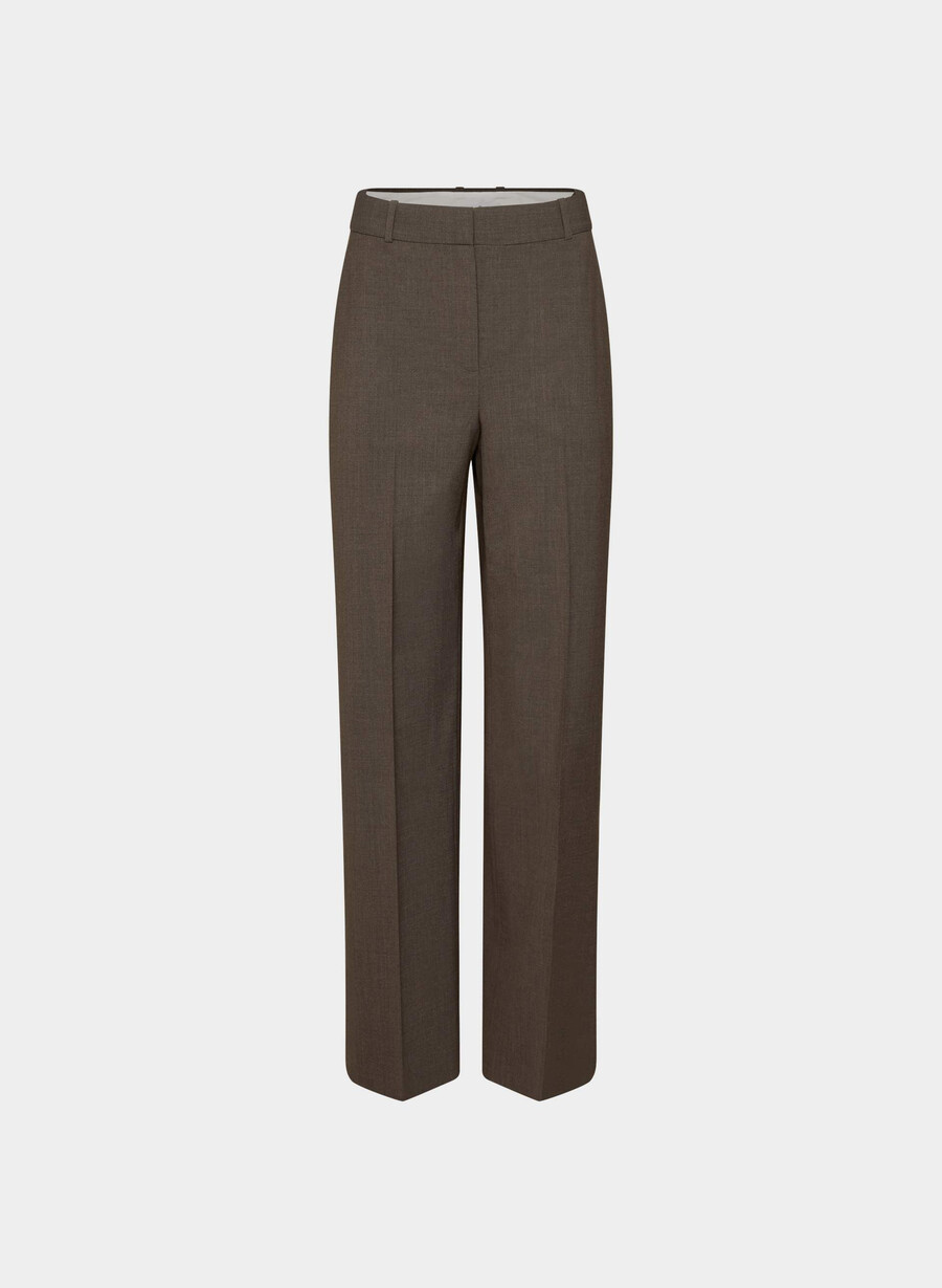 pantaloni in lana new agency heather rich mocha brn