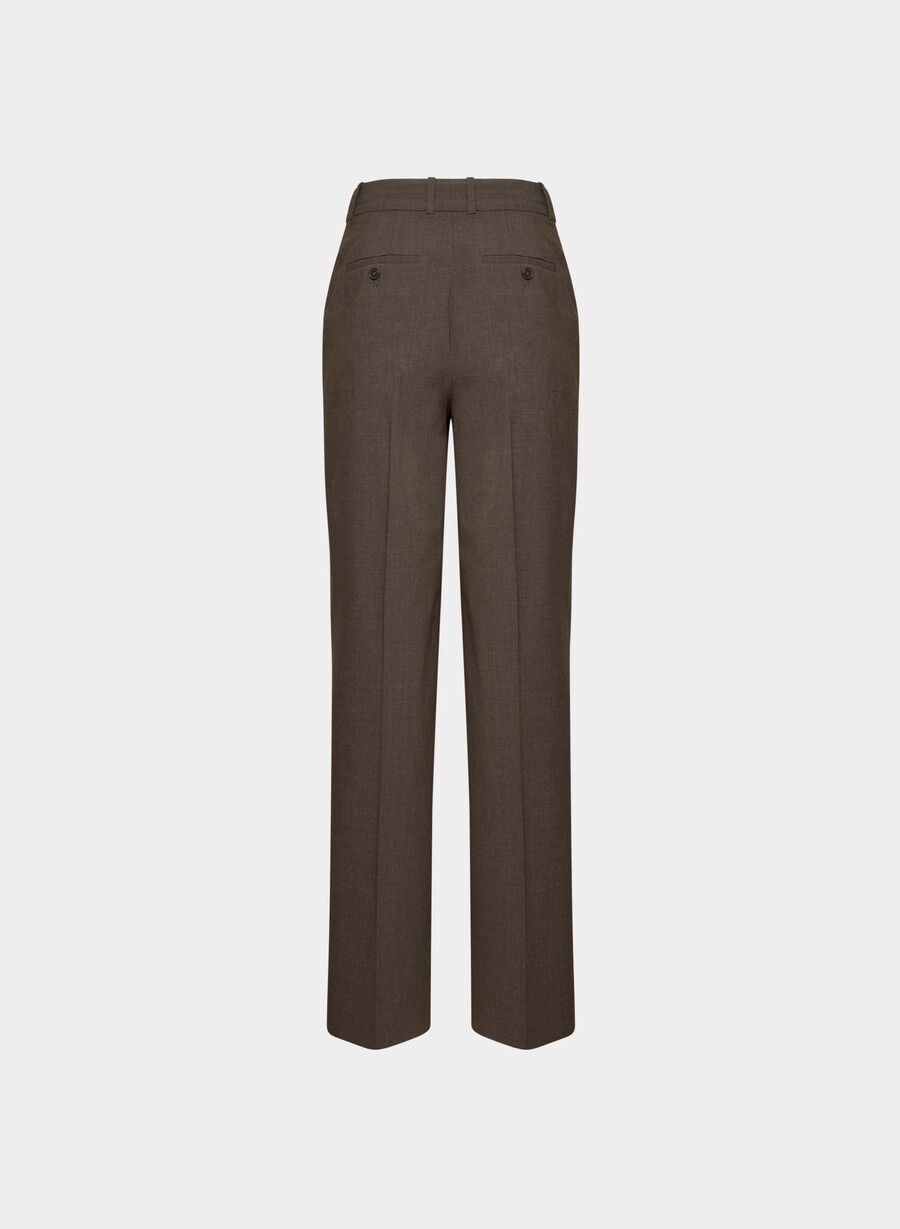 pantaloni in lana new agency heather rich mocha brn