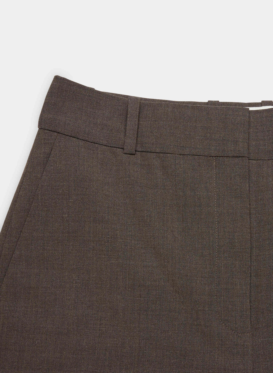 pantaloni in lana new agency heather rich mocha brn