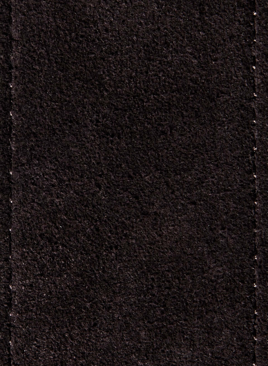 cintura larga in pelle scamosciata in ottone massiccio lifetime marroneoro moderno