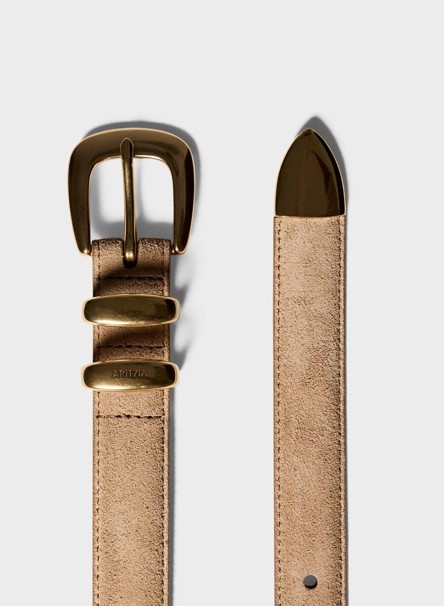 cintura leggendaria in pelle scamosciata in ottone massiccio cortado cammellooro