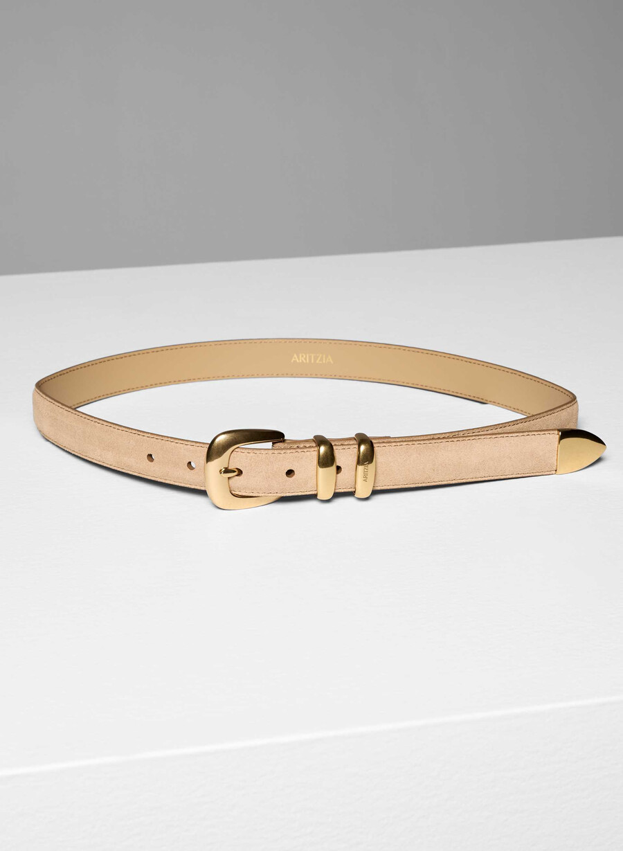 cintura leggendaria in pelle scamosciata in ottone massiccio cortado cammellooro