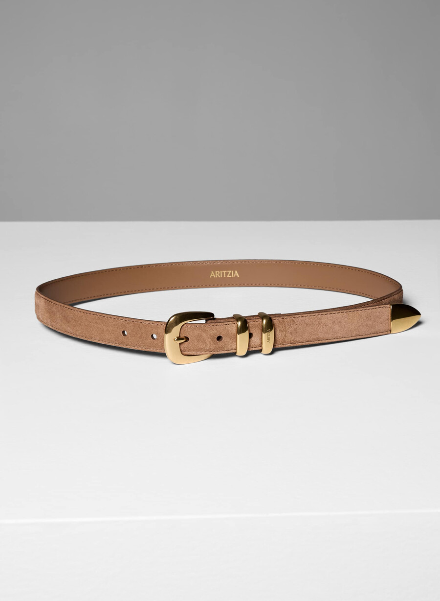 cintura leggendaria in pelle scamosciata in ottone massiccio marrone terra dombra grezzooro