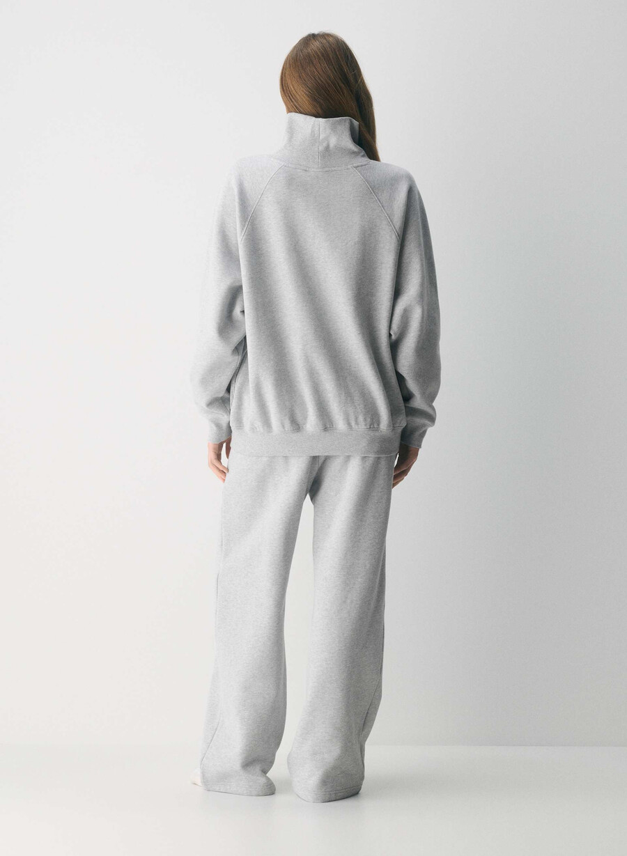 felpa con cappuccio cozy sweatfleece mega raglan collo a imbuto h chrome admiral