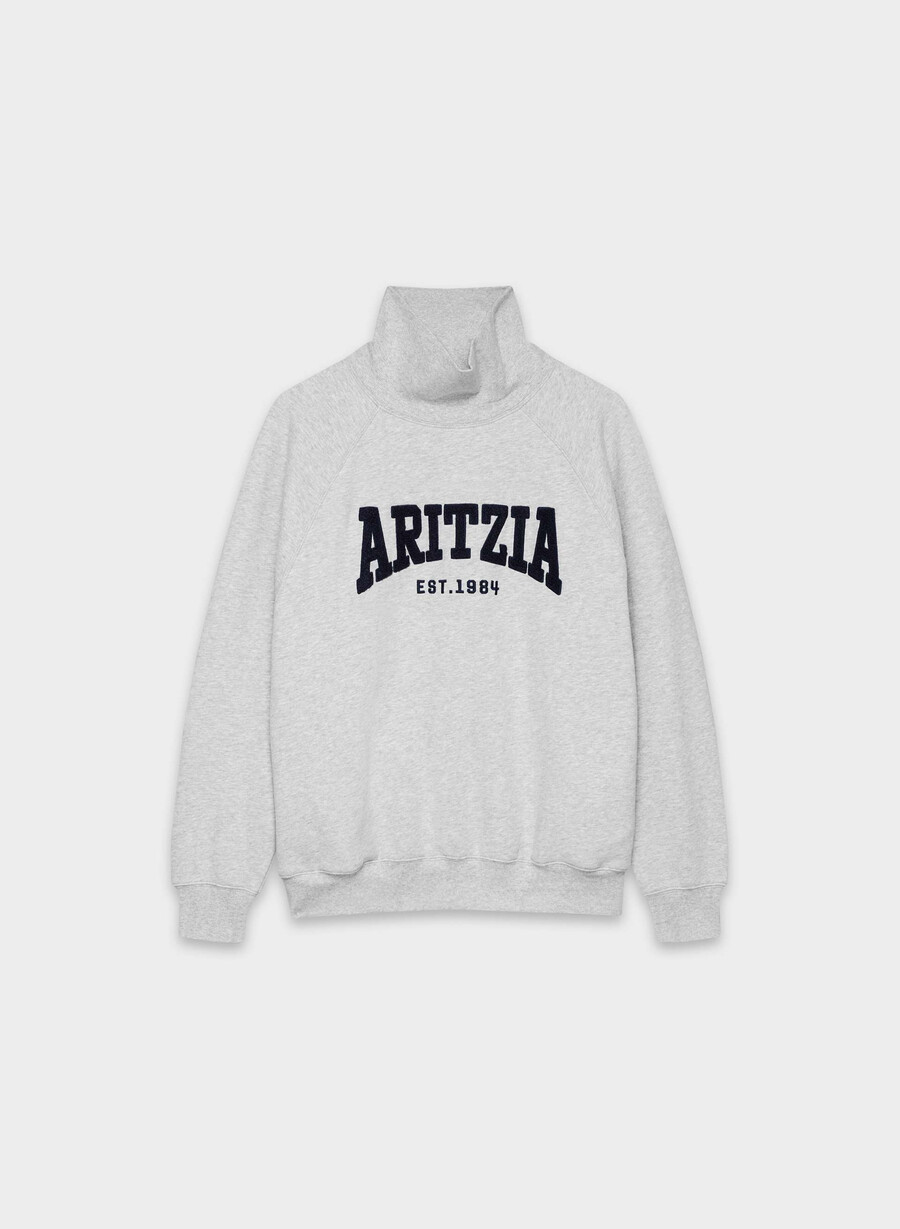 felpa con cappuccio cozy sweatfleece mega raglan collo a imbuto h chrome admiral