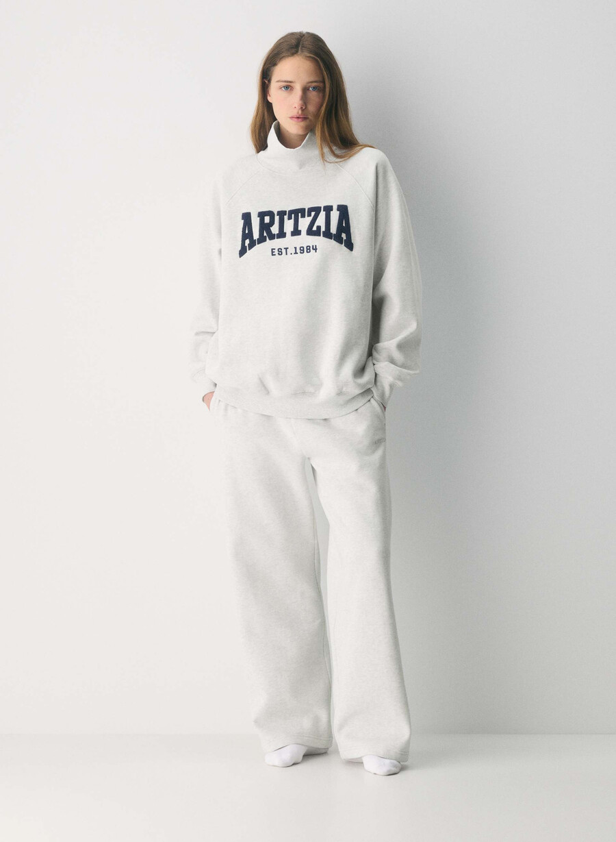 felpa con cappuccio cozy sweatfleece mega raglan collo a imbuto h. cld whteadmiral