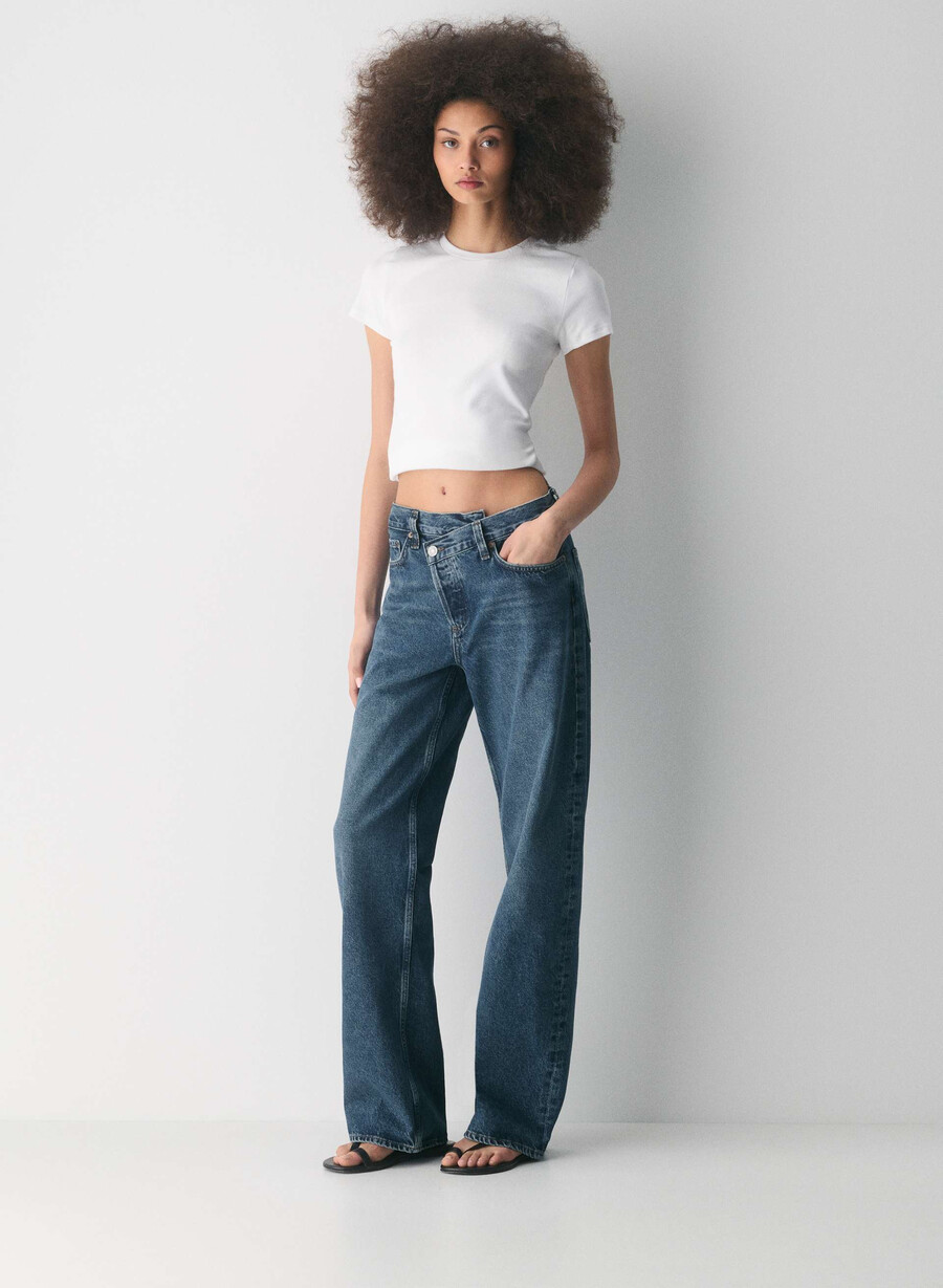 agolde arc criss cross jean forma