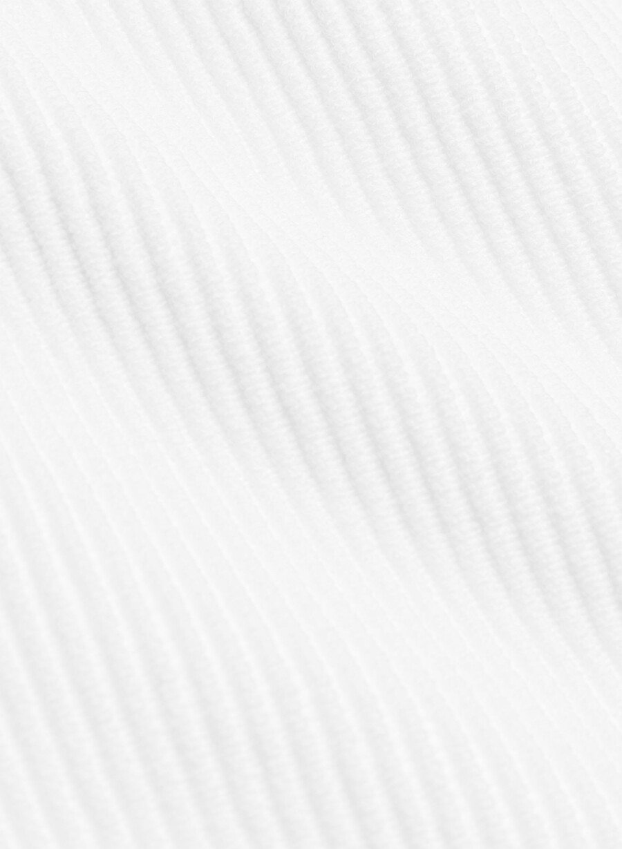 canotta corta con scollo quadrato in maglia sculpt bianco