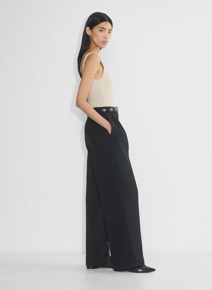canotta sculpt knit squareneck matte pearl