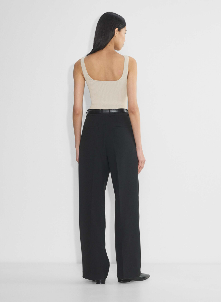 canotta sculpt knit squareneck matte pearl