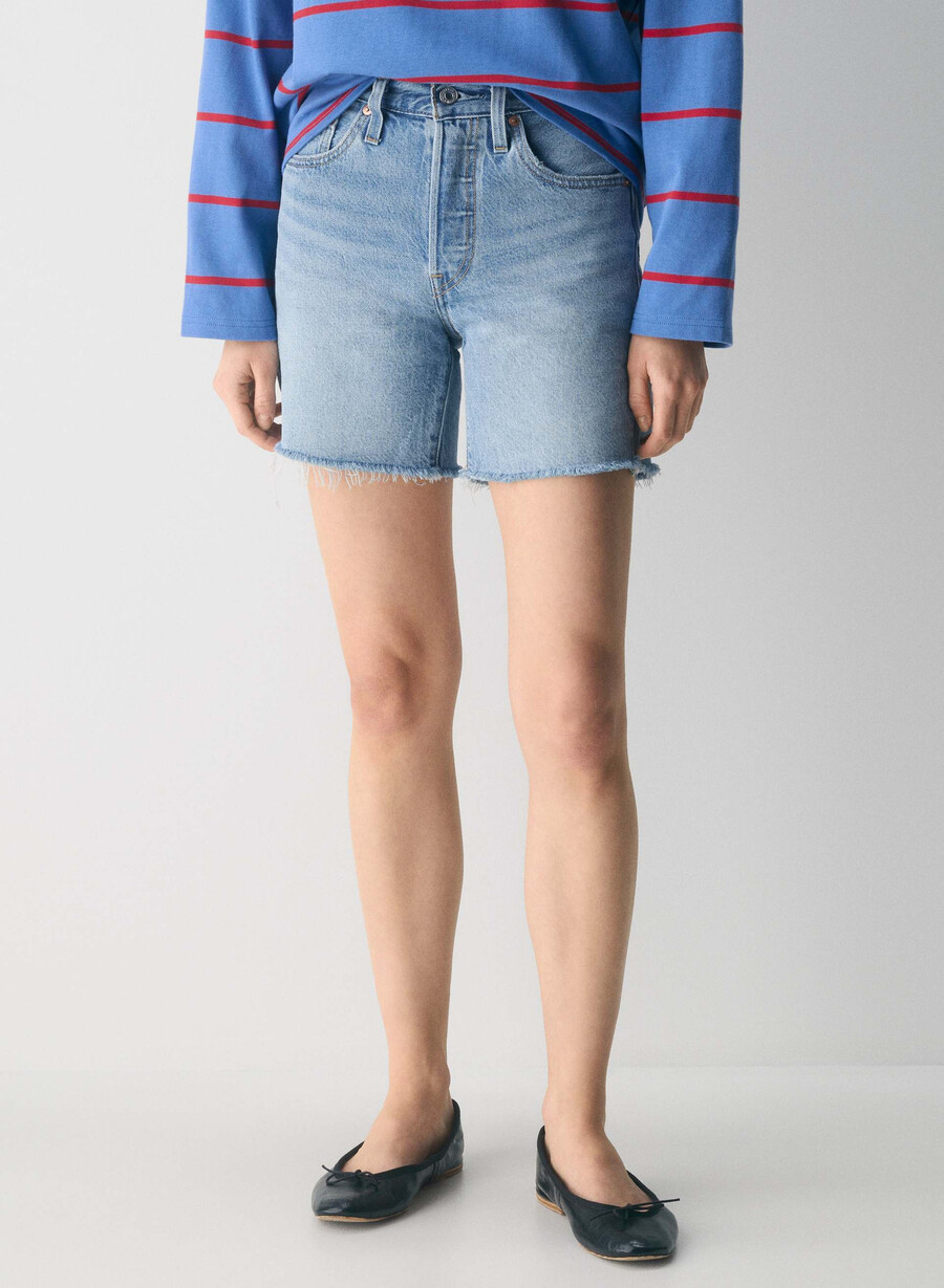 levis 501 jeans corti a metà coscia fun flare