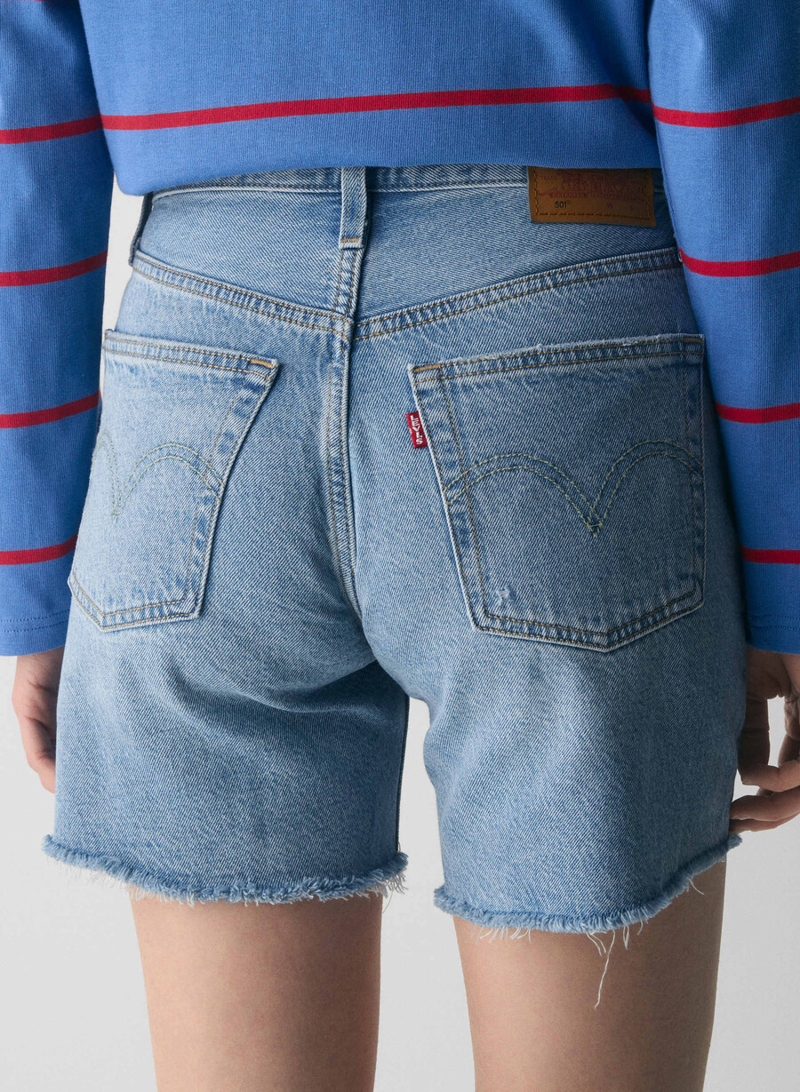 levis 501 jeans corti a metà coscia fun flare