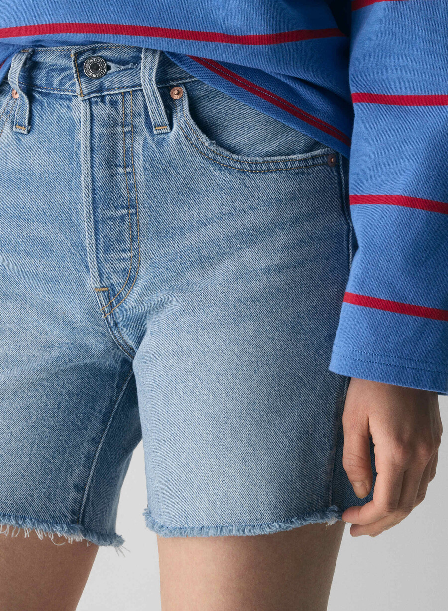 levis 501 jeans corti a metà coscia fun flare
