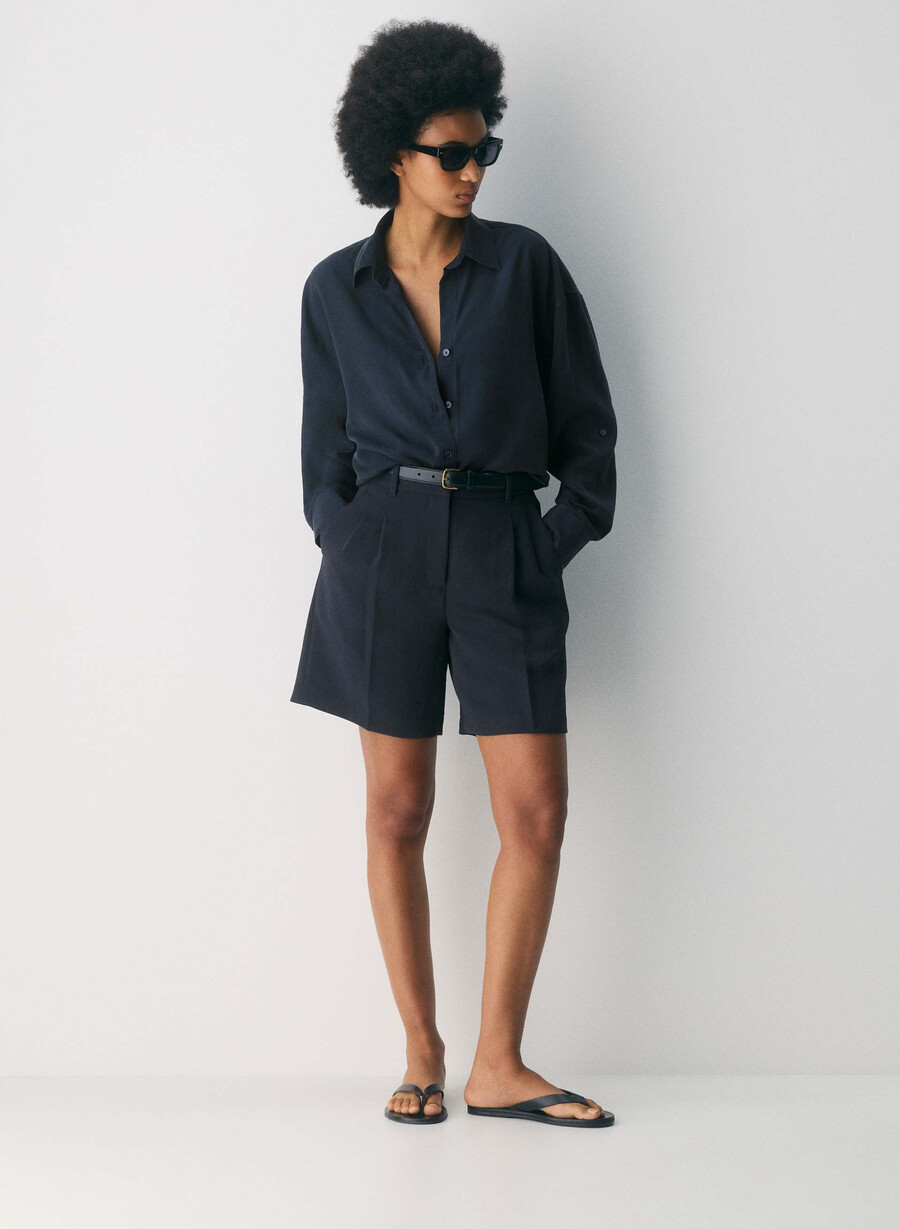 the effortless short long - crepette dark navy