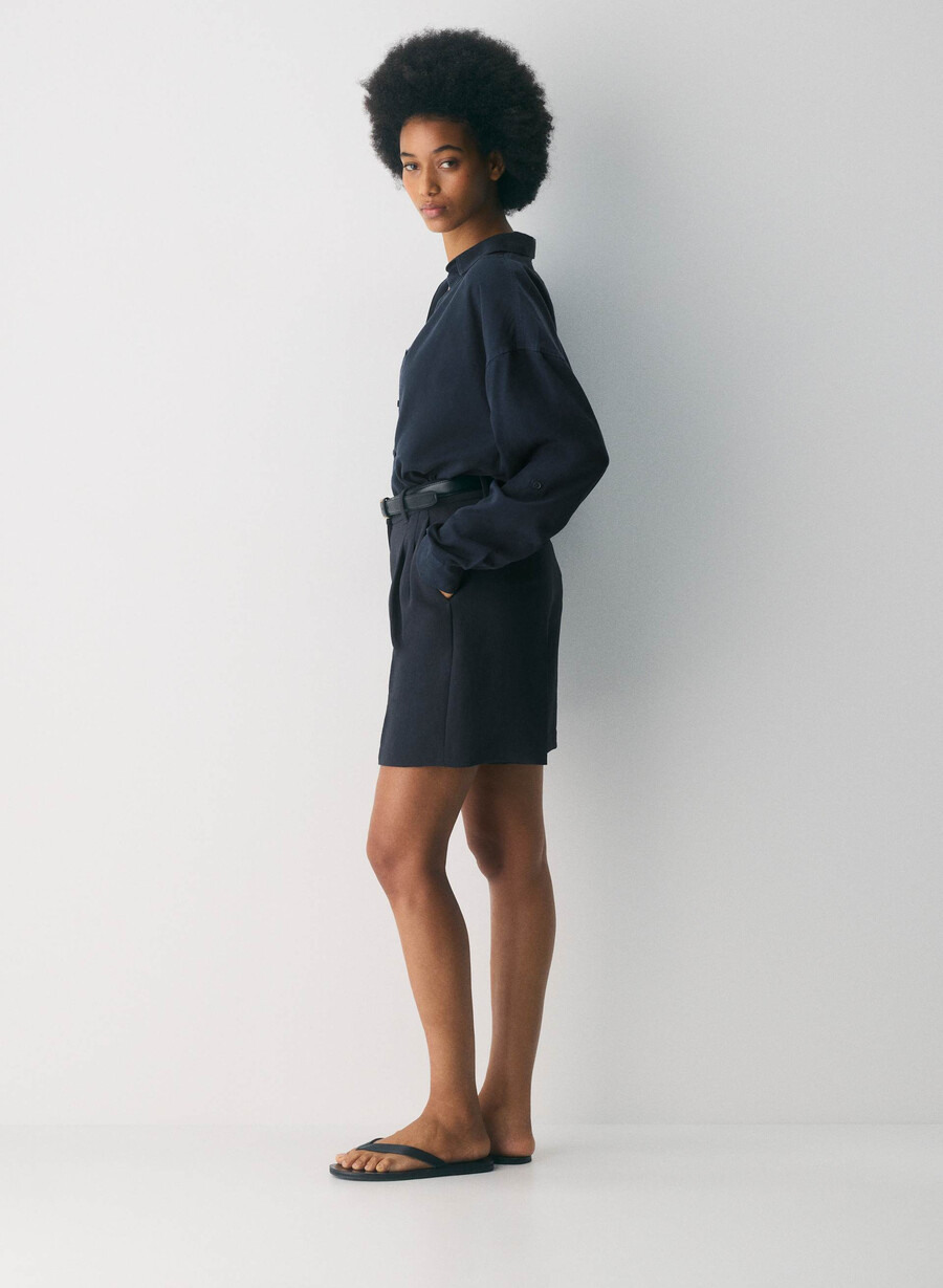 the effortless short long - crepette dark navy