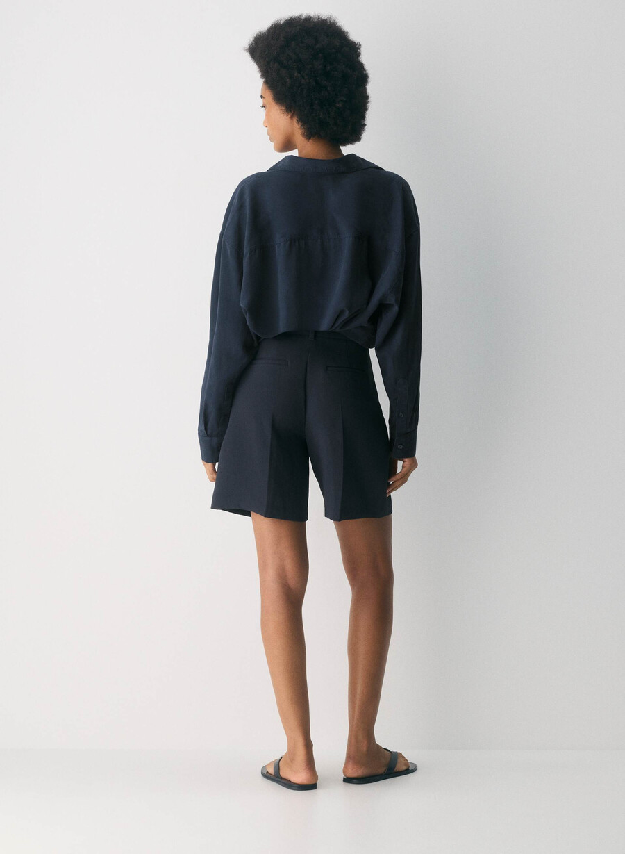 the effortless short long - crepette dark navy