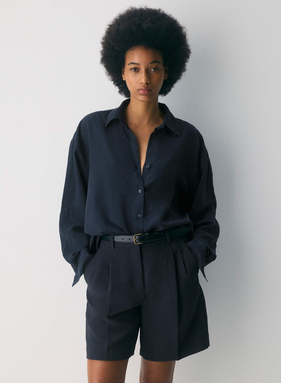 the effortless short long - crepette dark navy