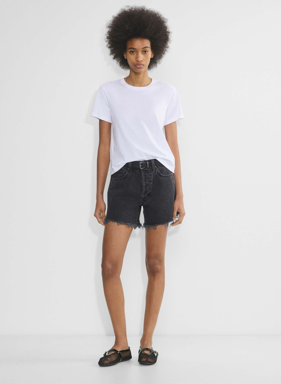 denim forum the ex boyfriend short a metà coscia eyeliner nero