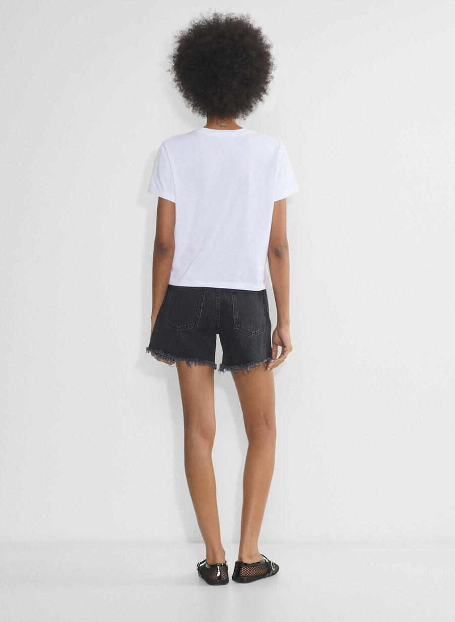 denim forum the ex boyfriend short a metà coscia eyeliner nero