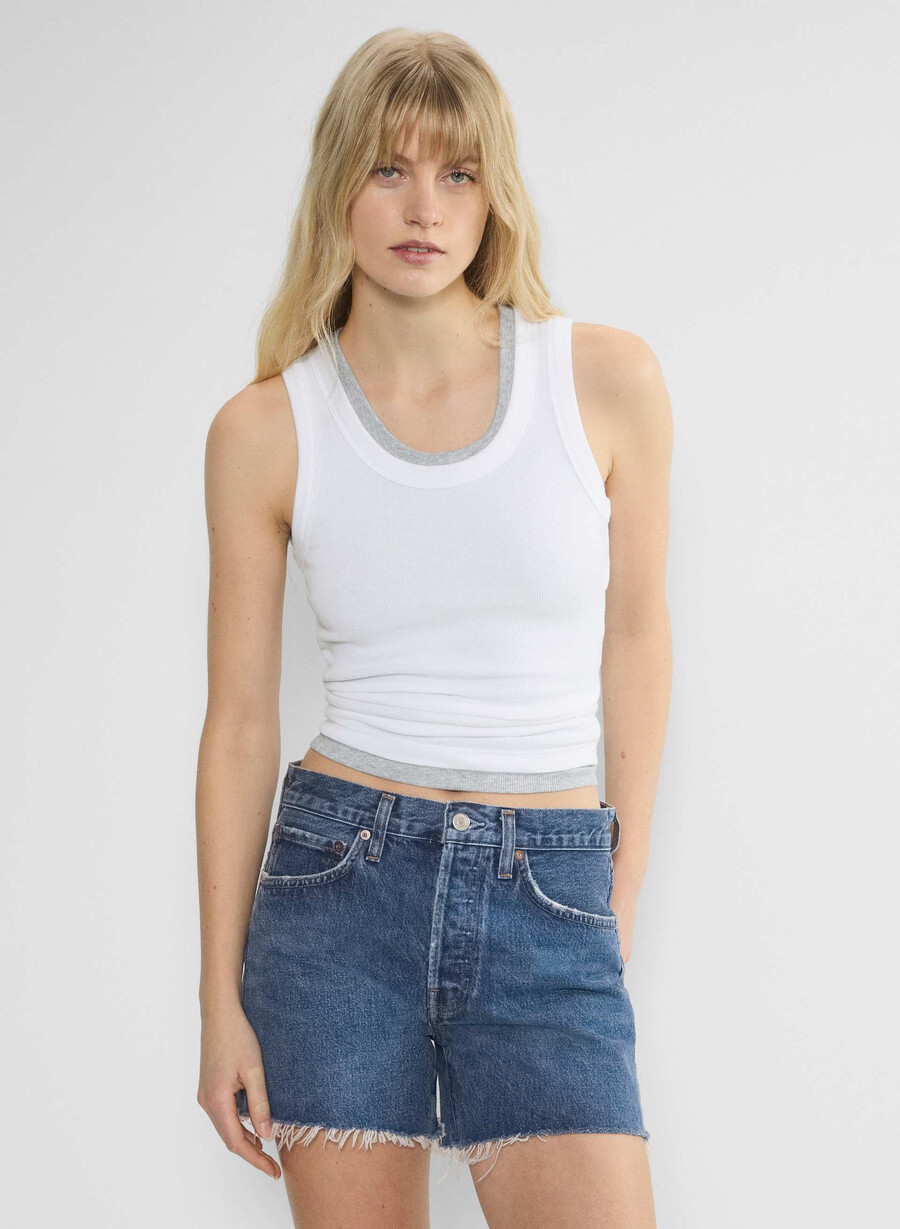 attenzione agolde parker long jean short