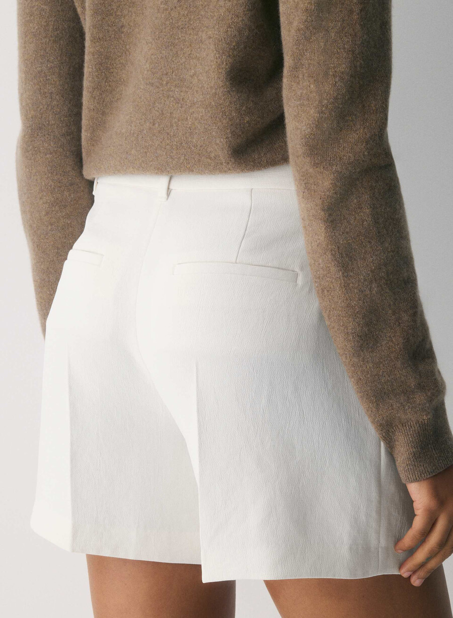 the effortless short mid-thigh - crepette dark navy