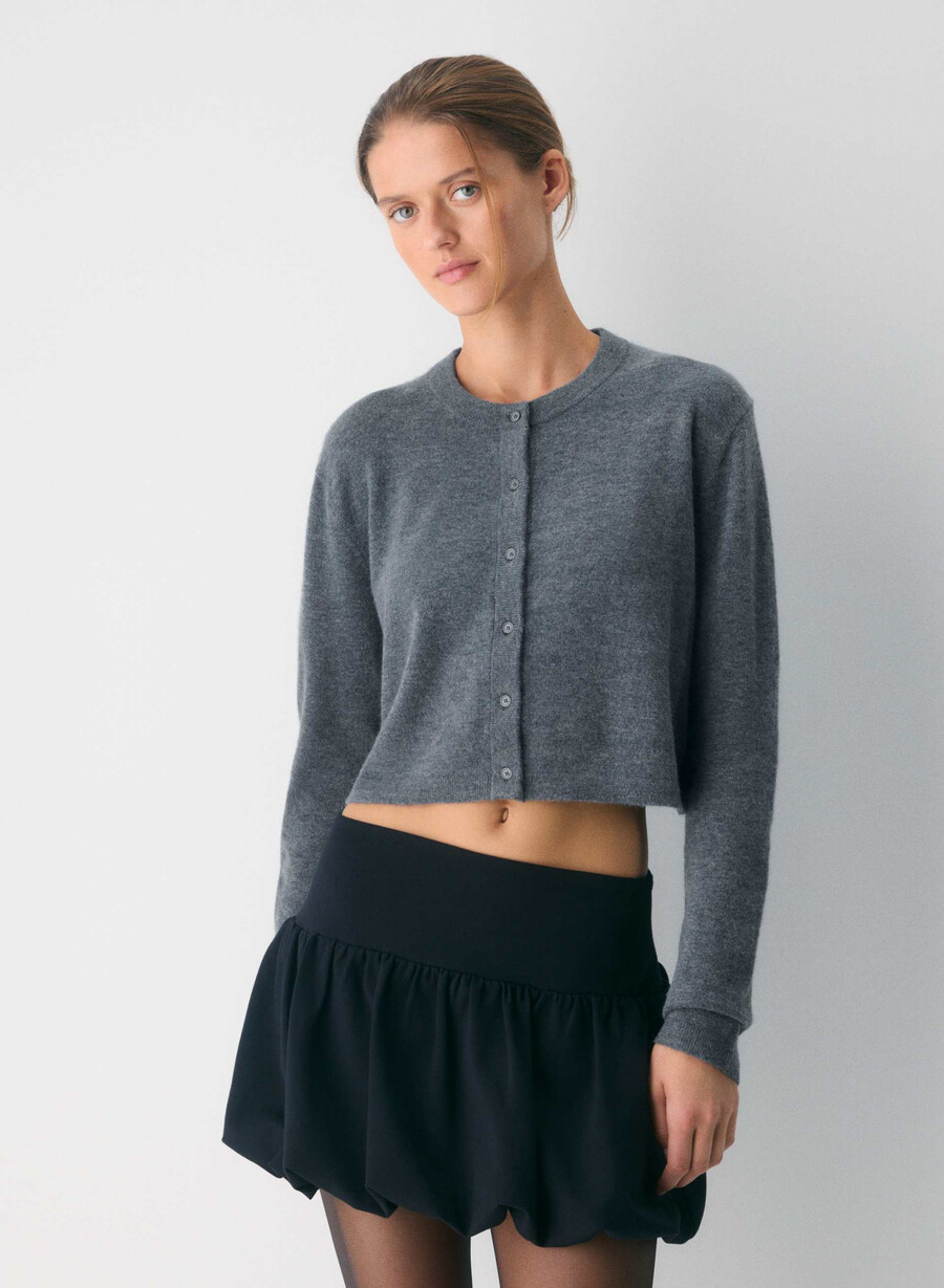 cardigan softspoke sicily grigio scuro melange