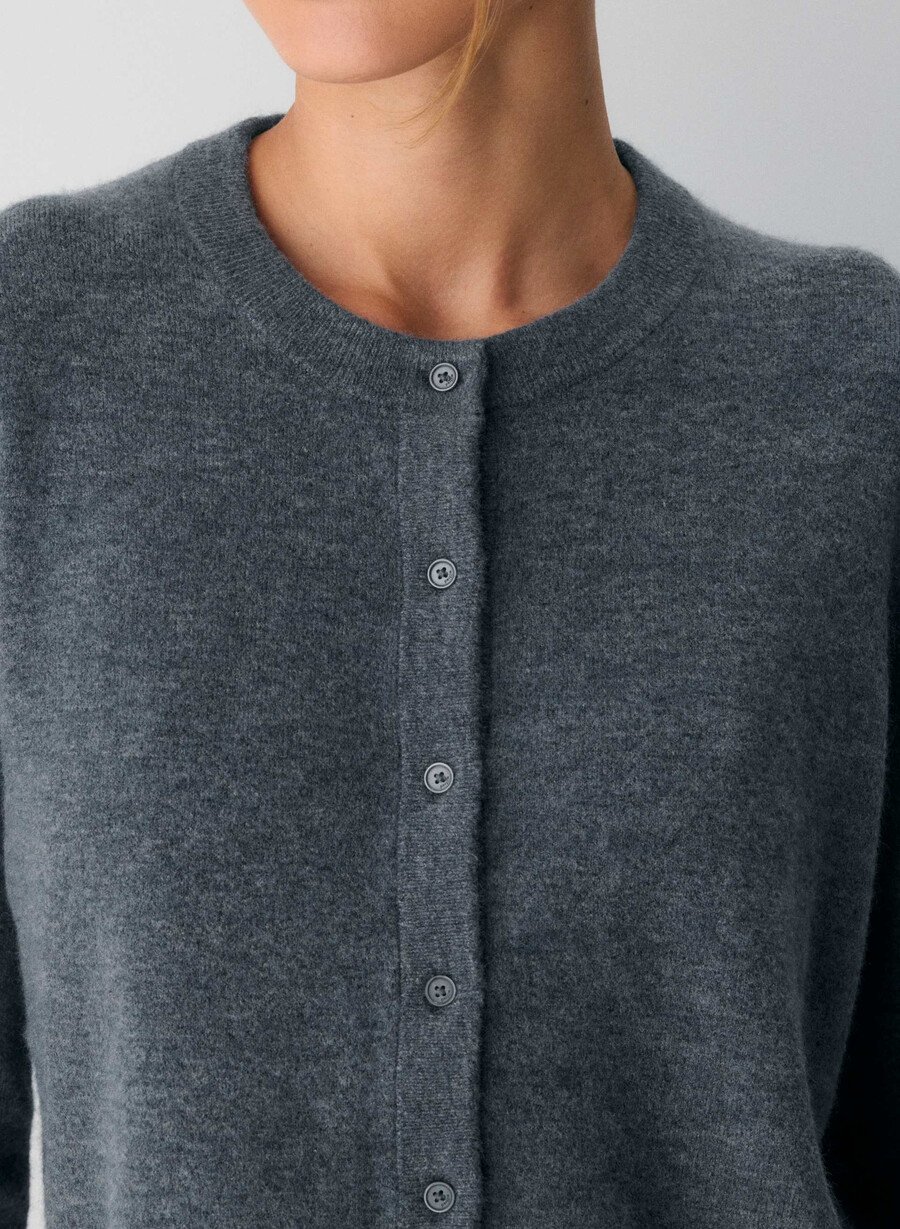 cardigan softspoke sicily grigio scuro melange