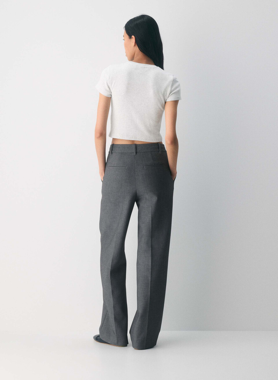t-shirt homestretch rib tune waist heather cloud white
