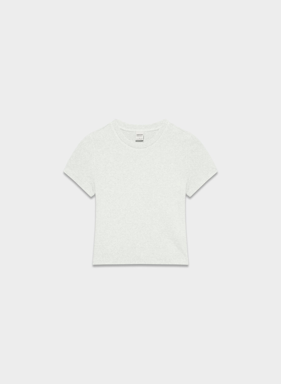 t-shirt homestretch rib tune waist heather cloud white