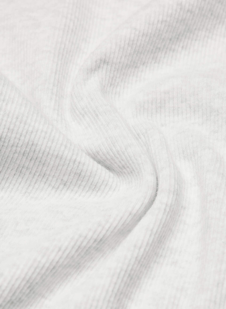 t-shirt homestretch rib tune waist heather cloud white