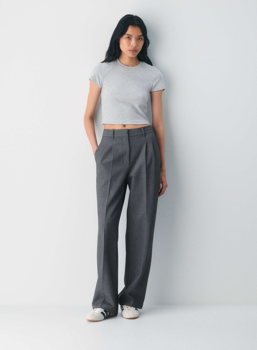 t-shirt homestretch rib tune waist heather chrome