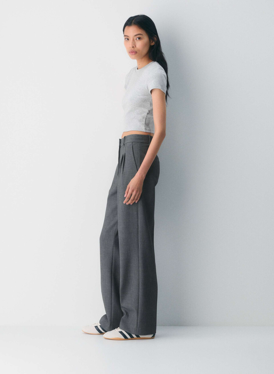 t-shirt homestretch rib tune waist heather chrome