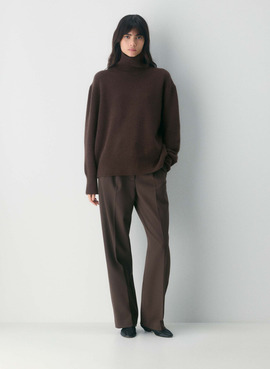 the effortless pant - ressential rich mocha brown