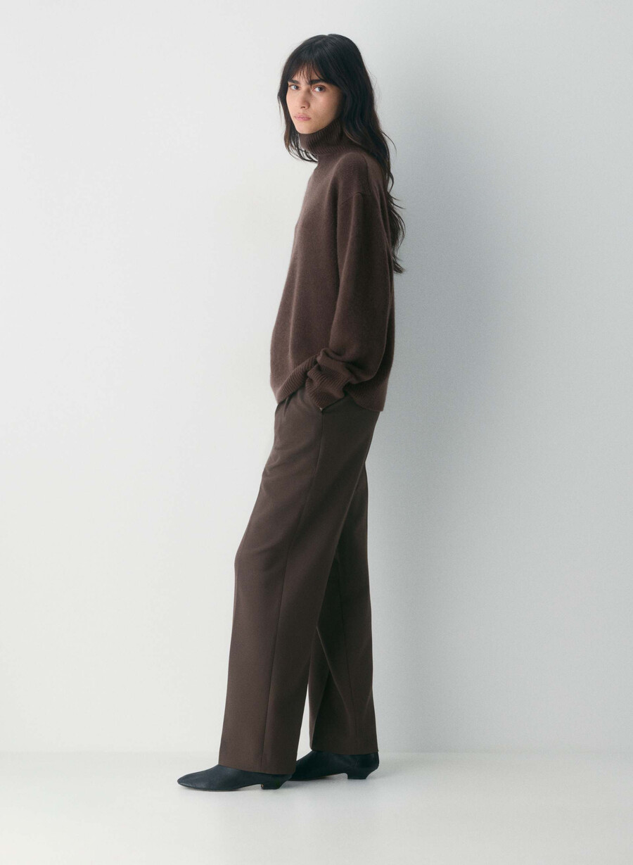 the effortless pant - ressential rich mocha brown