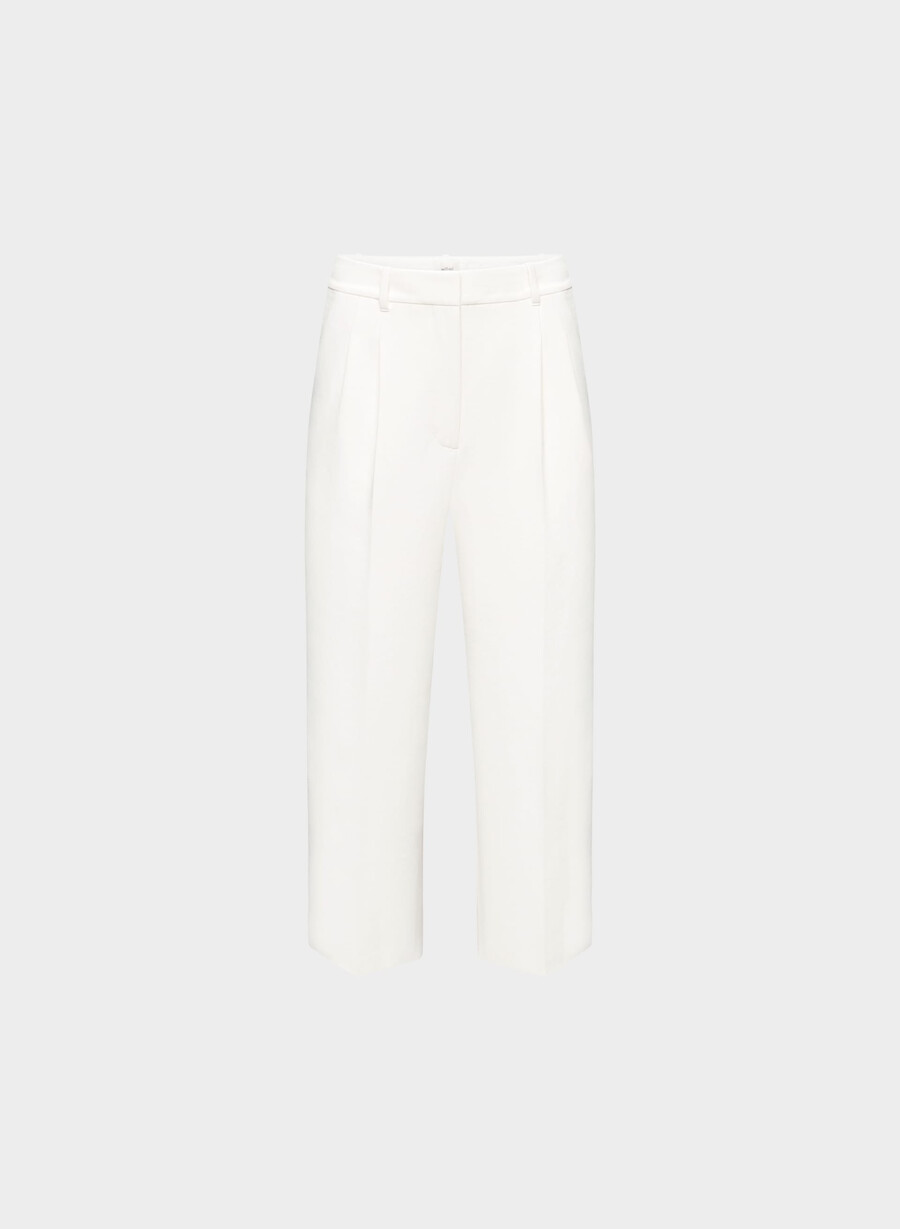 the effortless pant cropped - crepette light birch