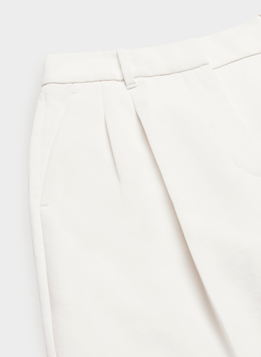 the effortless pant cropped - crepette light birch