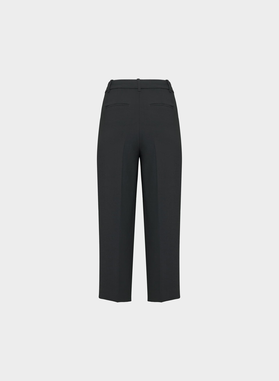 the effortless pant cropped - crepette nero