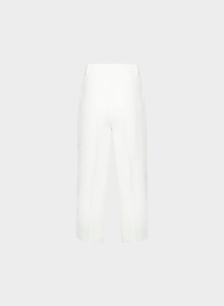 the effortless pant cropped - crepette bianco
