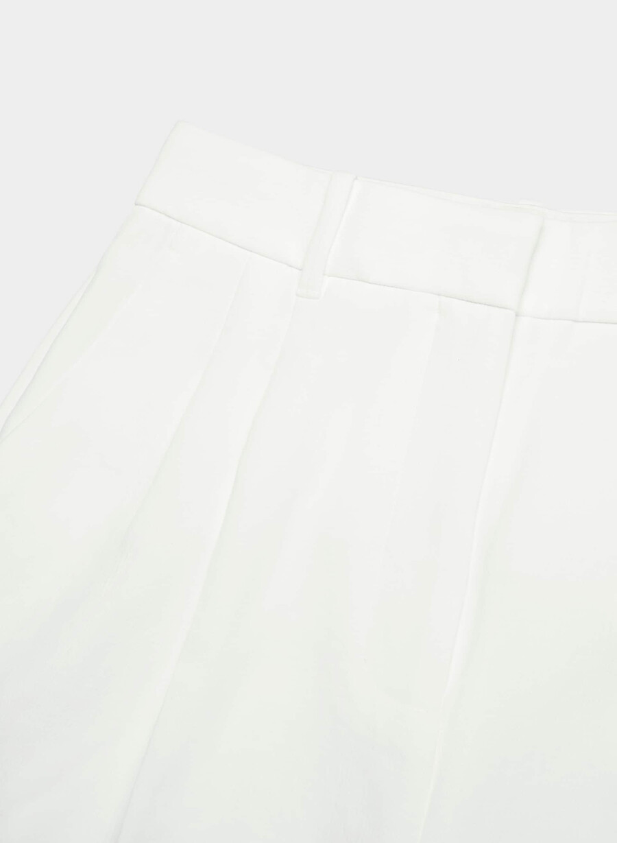 the effortless pant cropped - crepette bianco