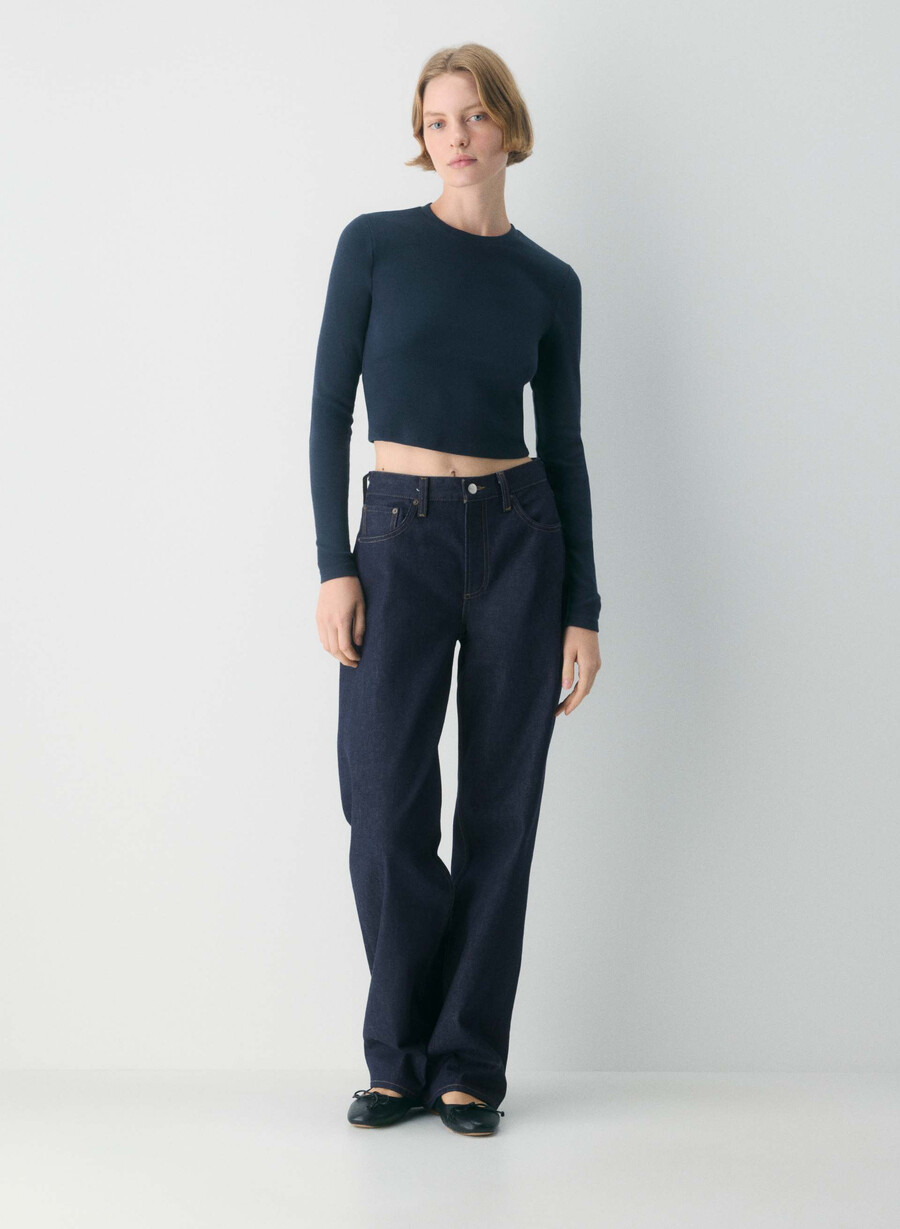 maglia a maniche lunghe homestretch rib crew waist admiral