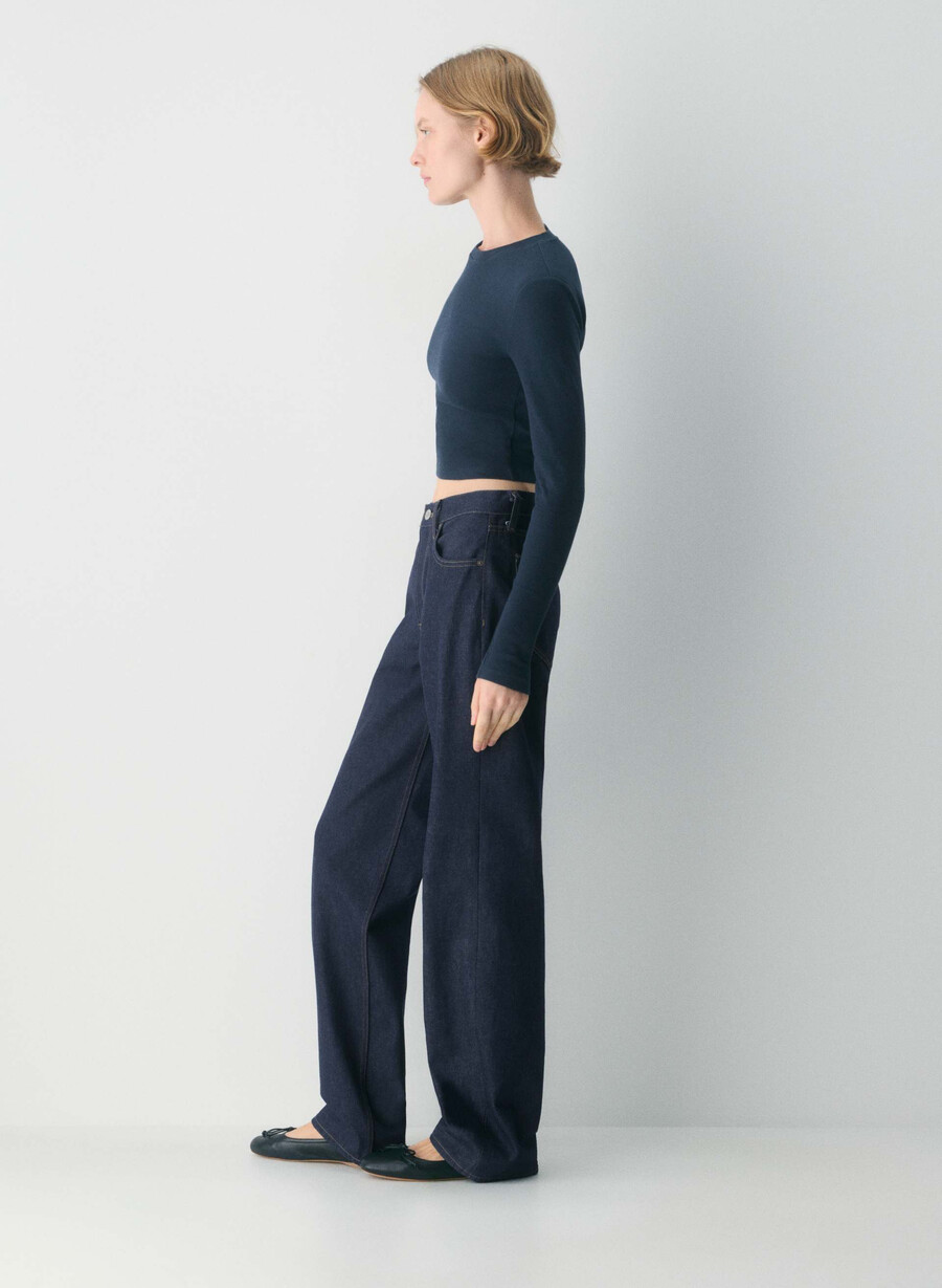 maglia a maniche lunghe homestretch rib crew waist admiral