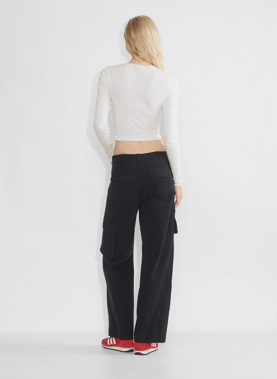 maglia a maniche lunghe homestretch rib crew waist heather cloud white