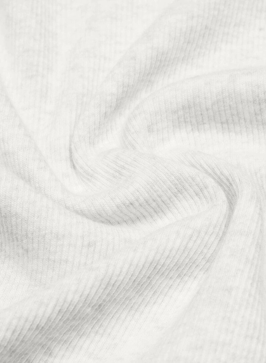 maglia a maniche lunghe homestretch rib crew waist heather cloud white