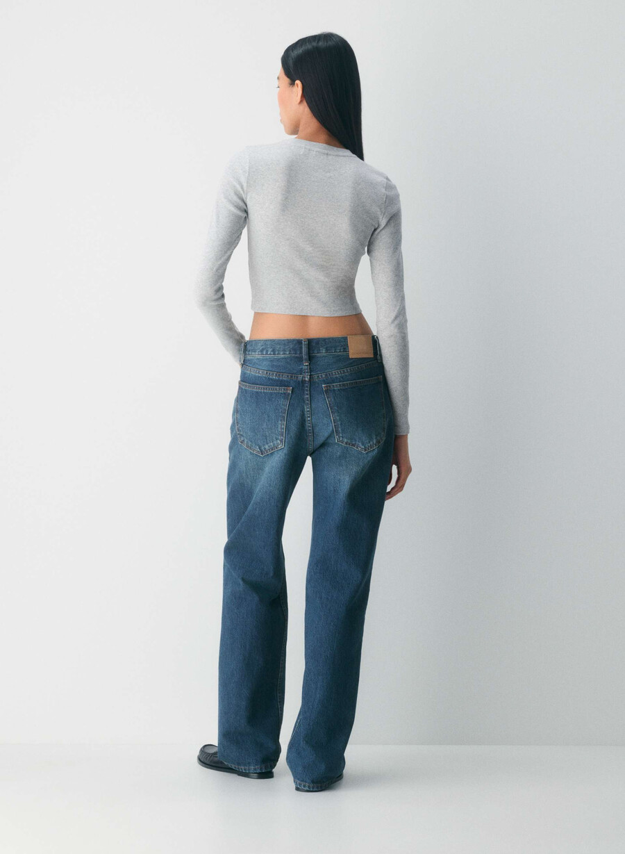 maglia a maniche lunghe homestretch rib crew waist heather chrome