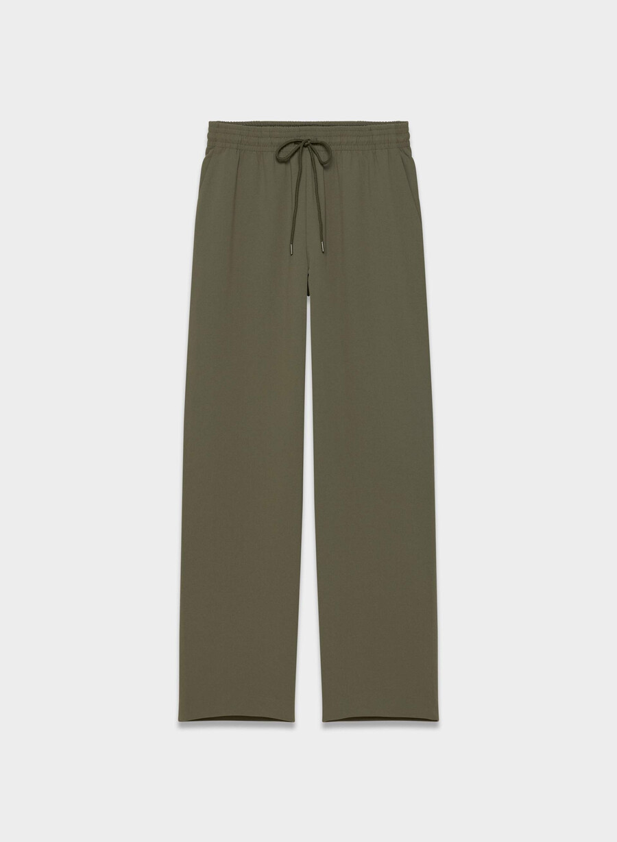 pantaloni thesis - crepette oliva scura