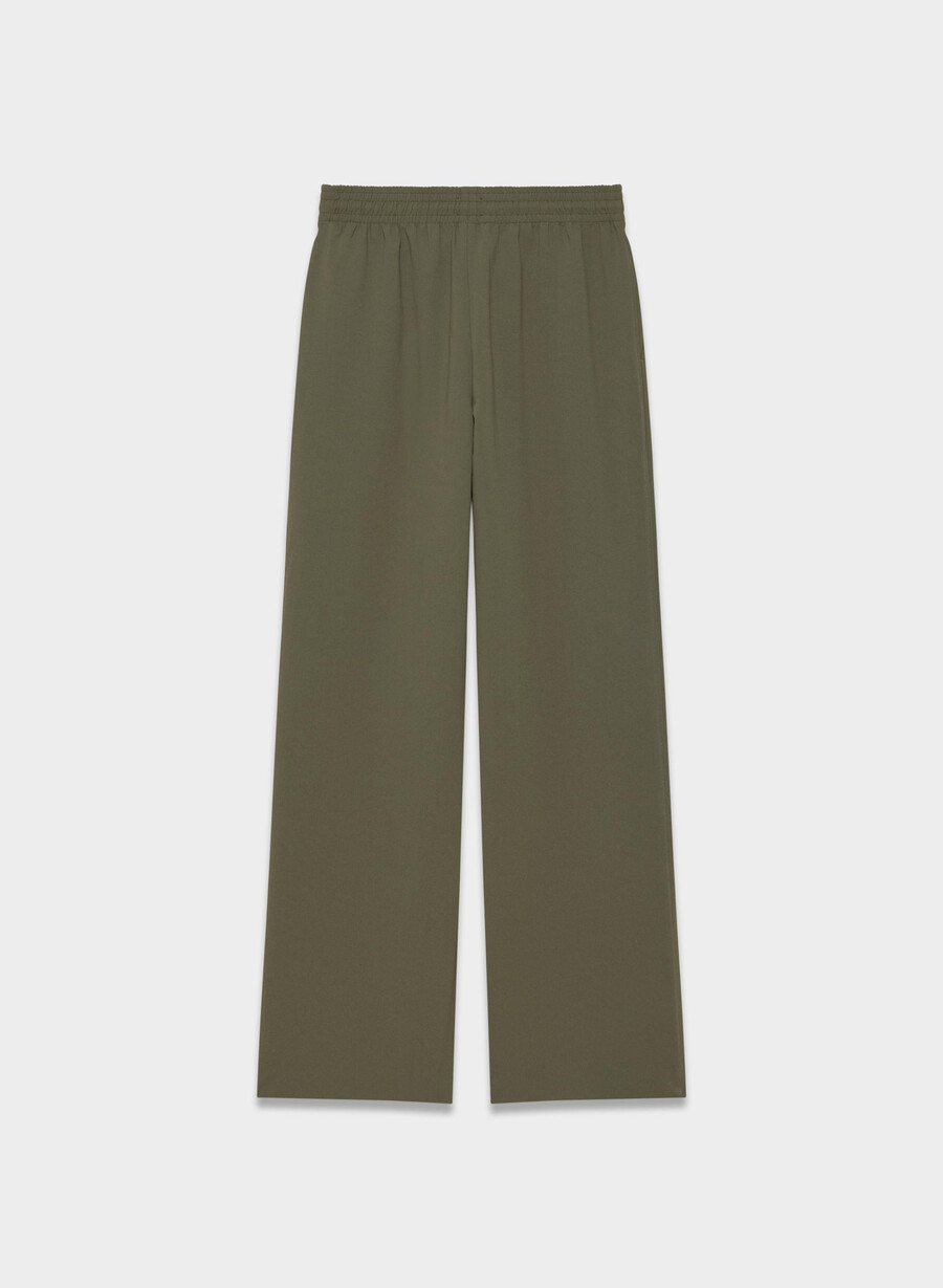 pantaloni thesis - crepette oliva scura