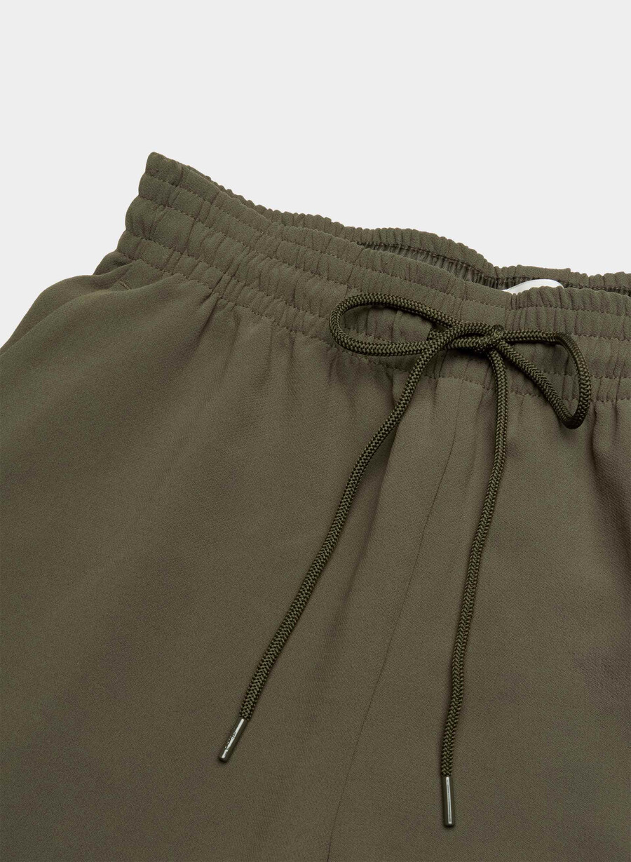 pantaloni thesis - crepette oliva scura
