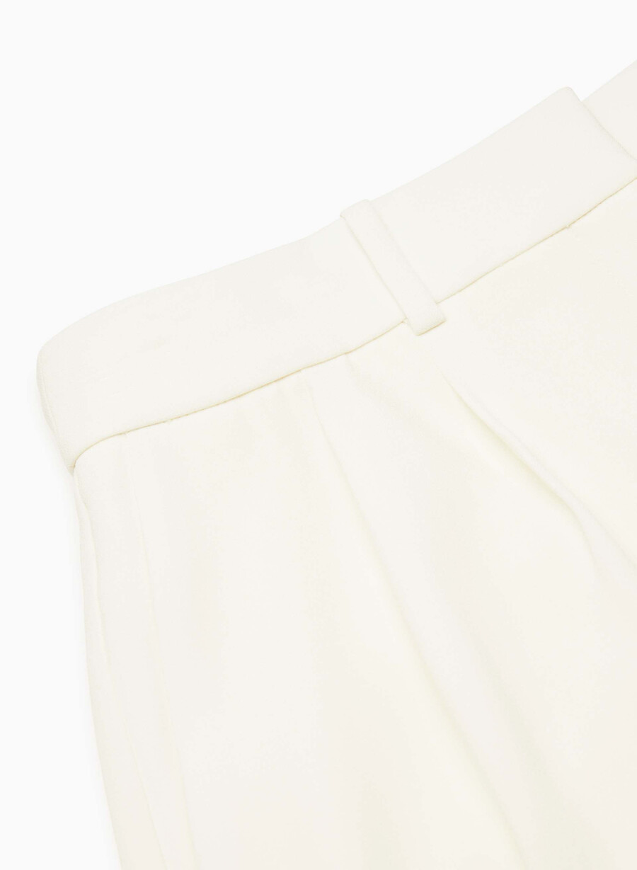 mini short plissettato betulla chiara