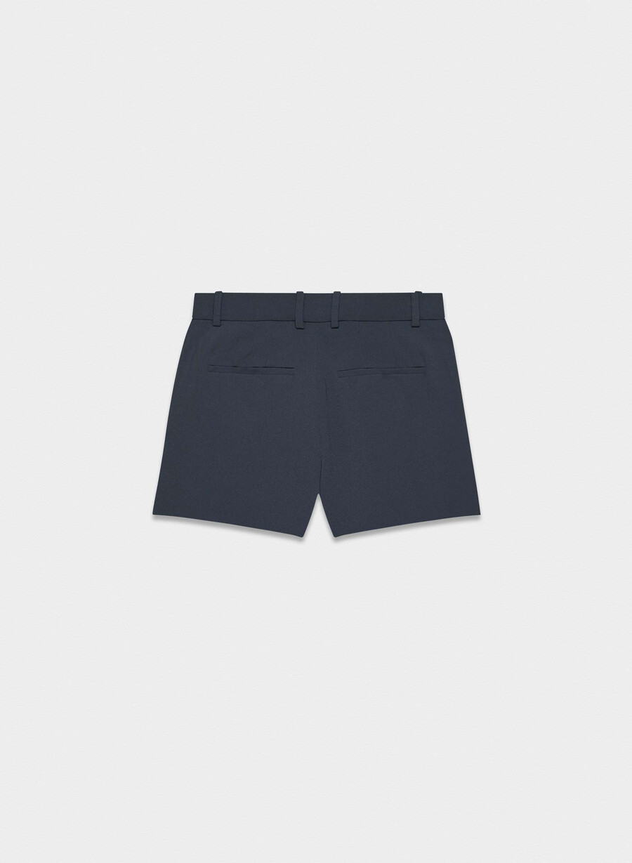 mini short plissettato dark navy