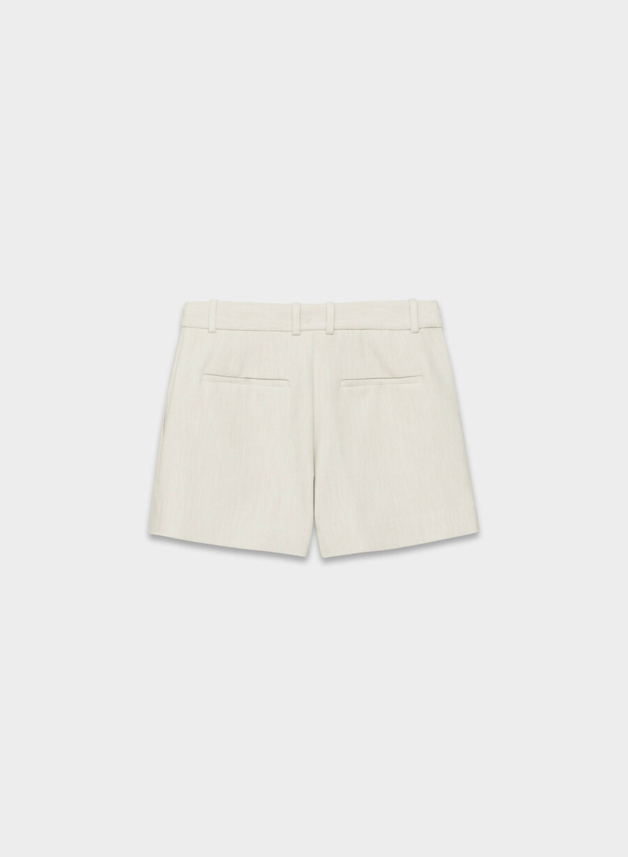 mini short plissettato - ressential heather matte pearl
